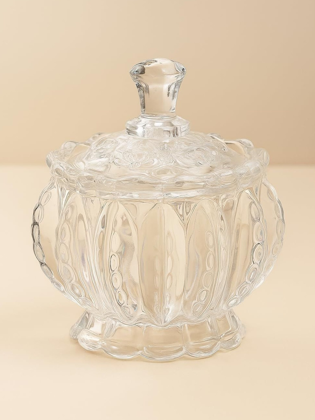 SOMIL Transparent Multipurpose Sugar Candy Bowl With Lid- 150 ml