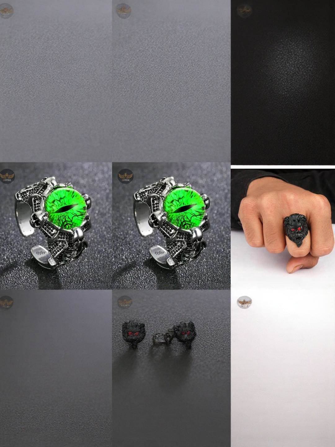 Teeragaj Set Of 3 Finger Ring