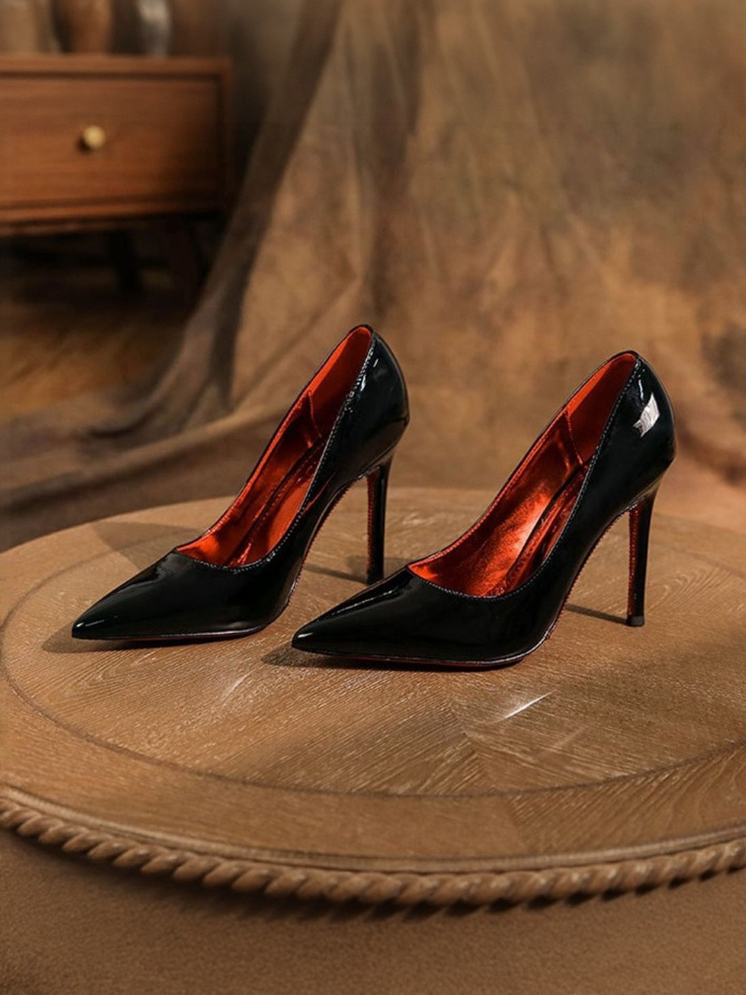 Ozzaro Women Empire Step Pointed Toe Stiletto Heel Pumps