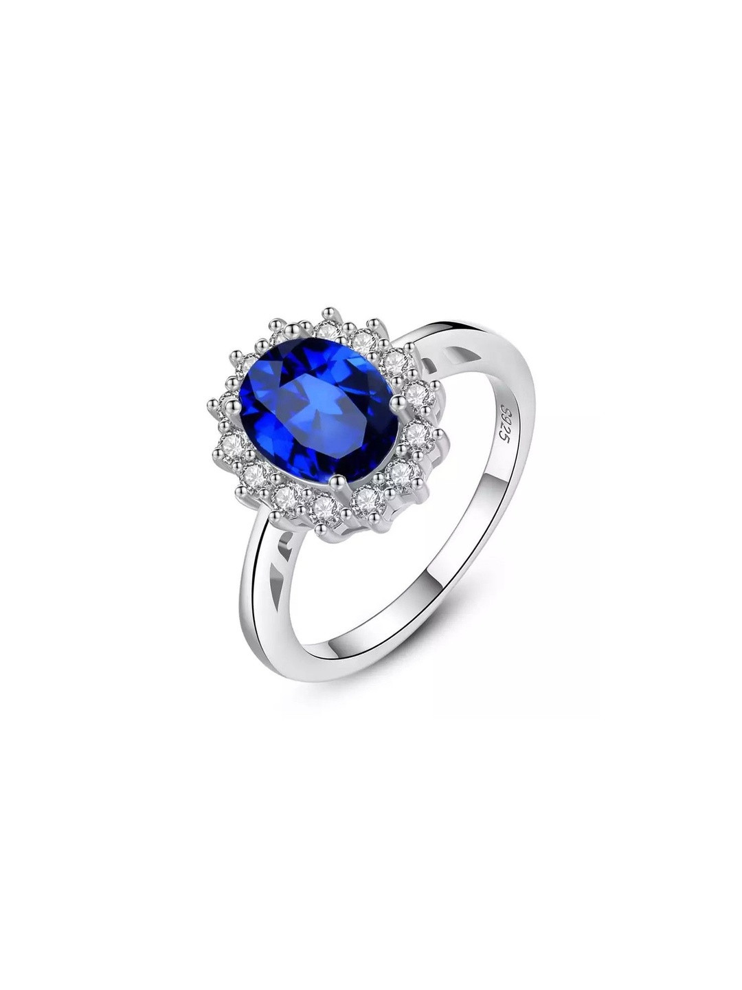 MYSTICFLAVIA Diana Sapphire Gemstone Silver Ring