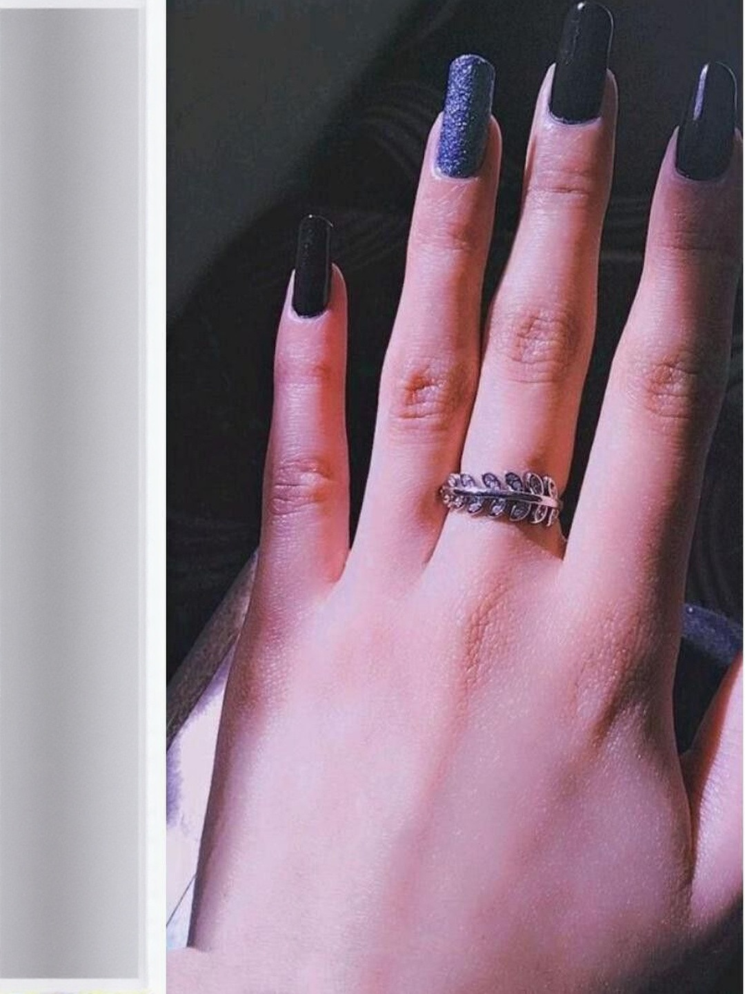 J.S ENTERPRISES Unisex Stainless Steel Leaf Design Finger Ring