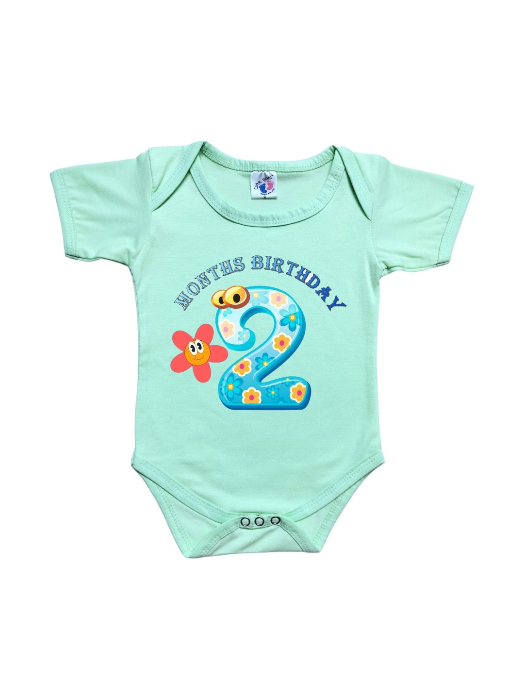 Cute Pals Kids 2 Month Birthday Printed Cotton Bodysuit