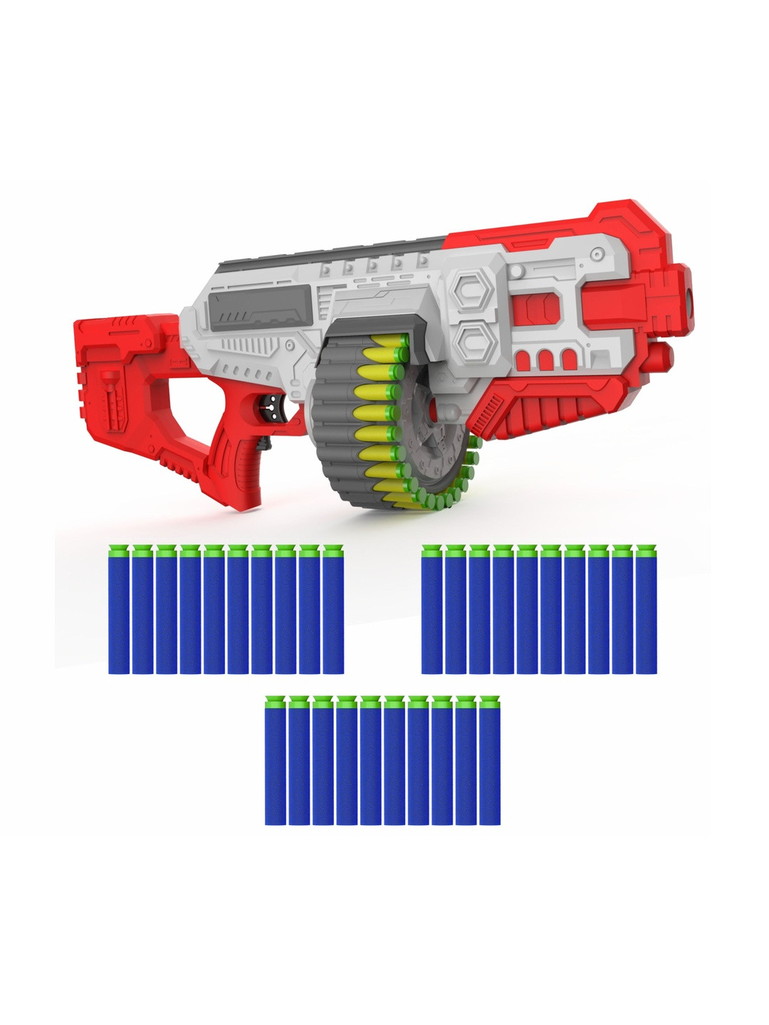 CHANAK Unisex Kids Street Viper Blaster Gun 30 Darts, 60 Ft Range, Rechargeable