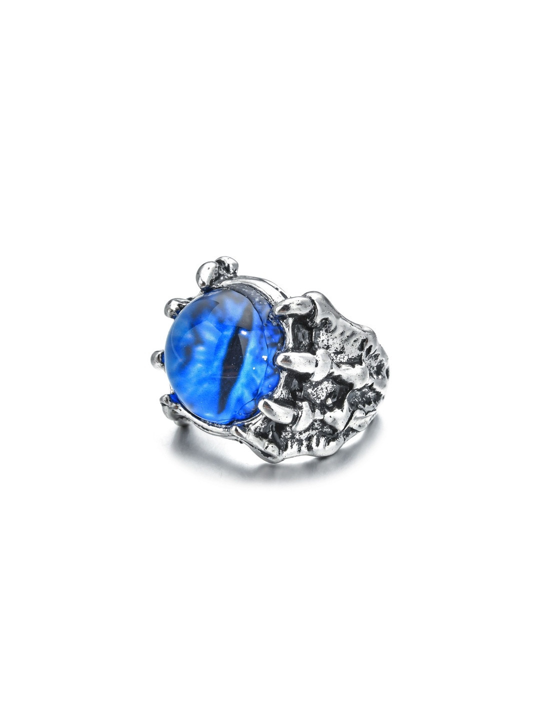 Teeragaj Set Of 3 Stainless Steel Lion Face & Eye Finger Rings