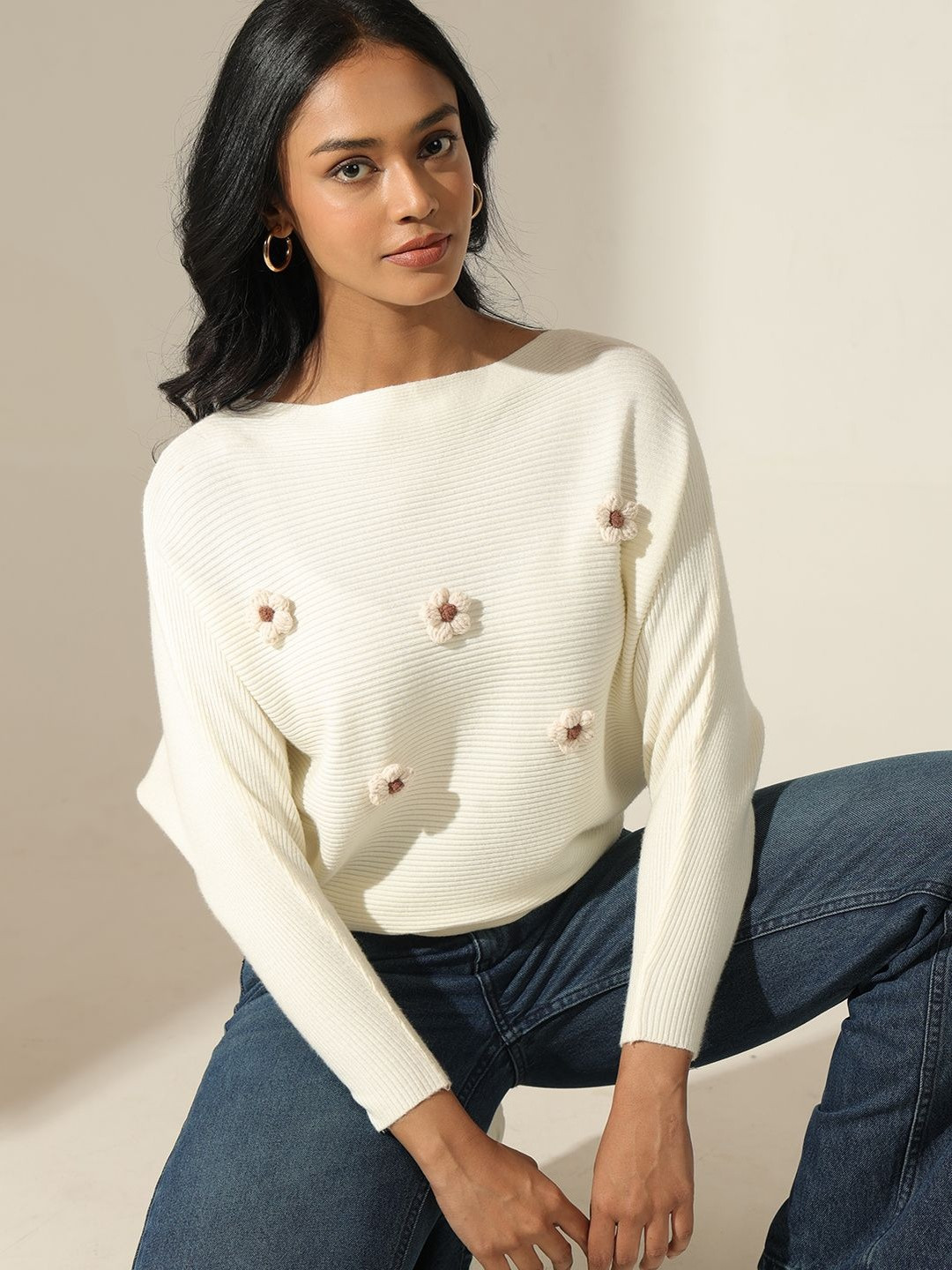 SHOWOFF Applique Cotton Top