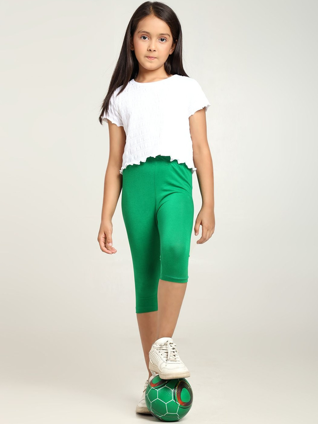 Robinbosky Girls Mid-Rise Three-Fourth Length Leggings