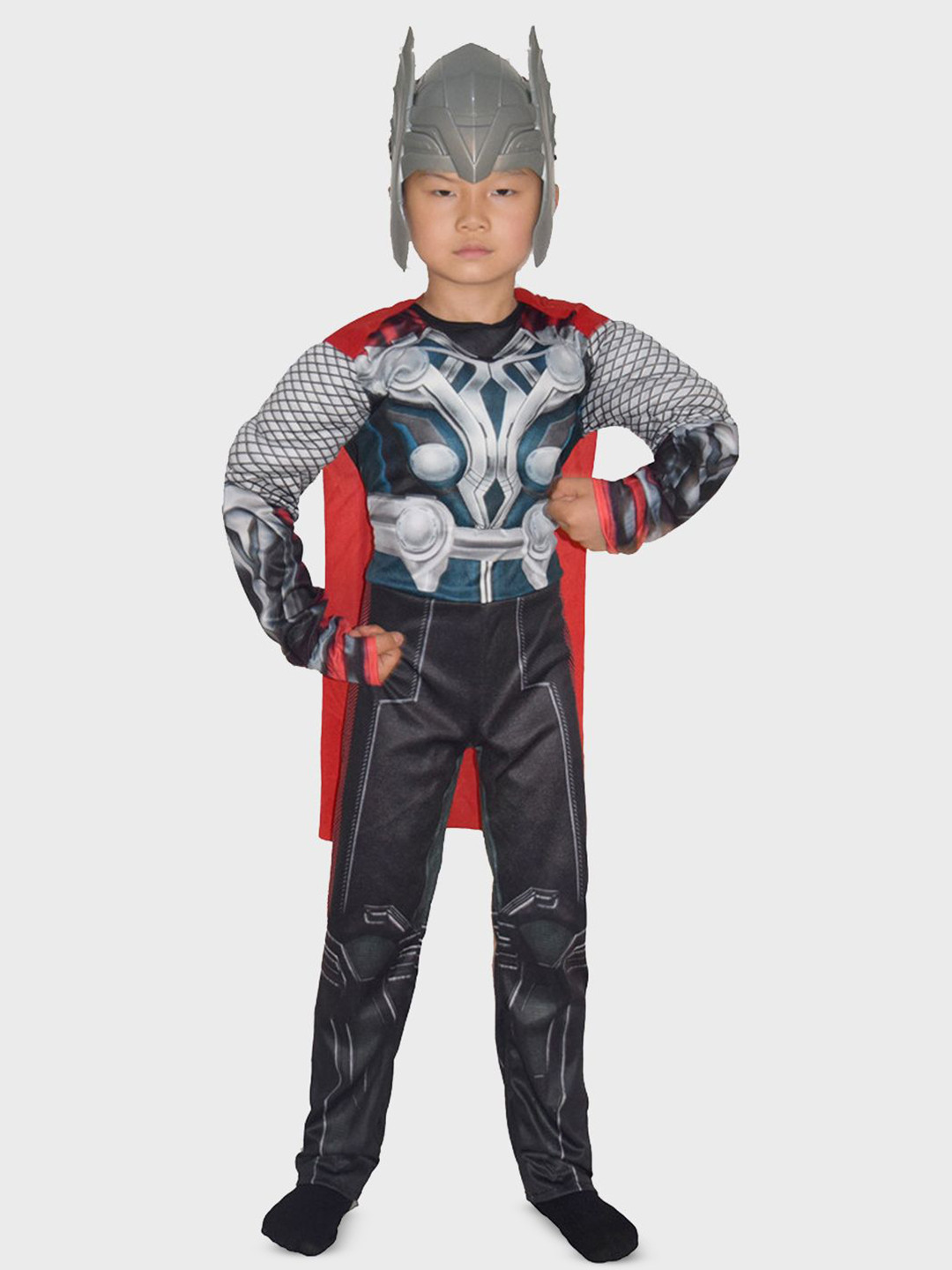 Little Surprise Box LLP Kids Printed Hammer Superhero Jumpsuit