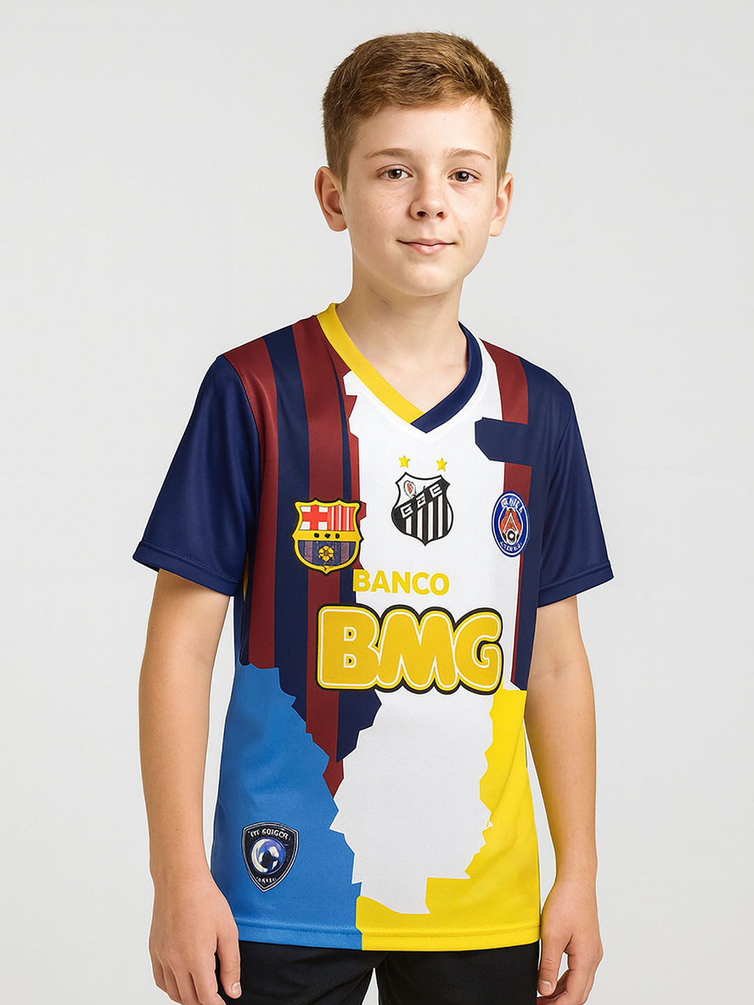 dostitch Boys Neymar Football Sports Jersey T-Shirt