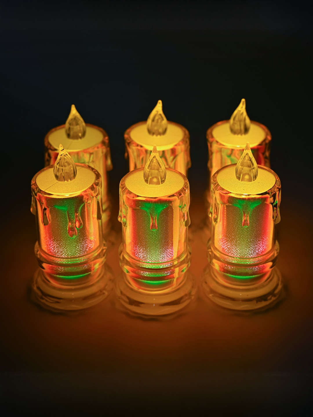 HINDCRAFT Set of 6 LED Plastic Swing Candles