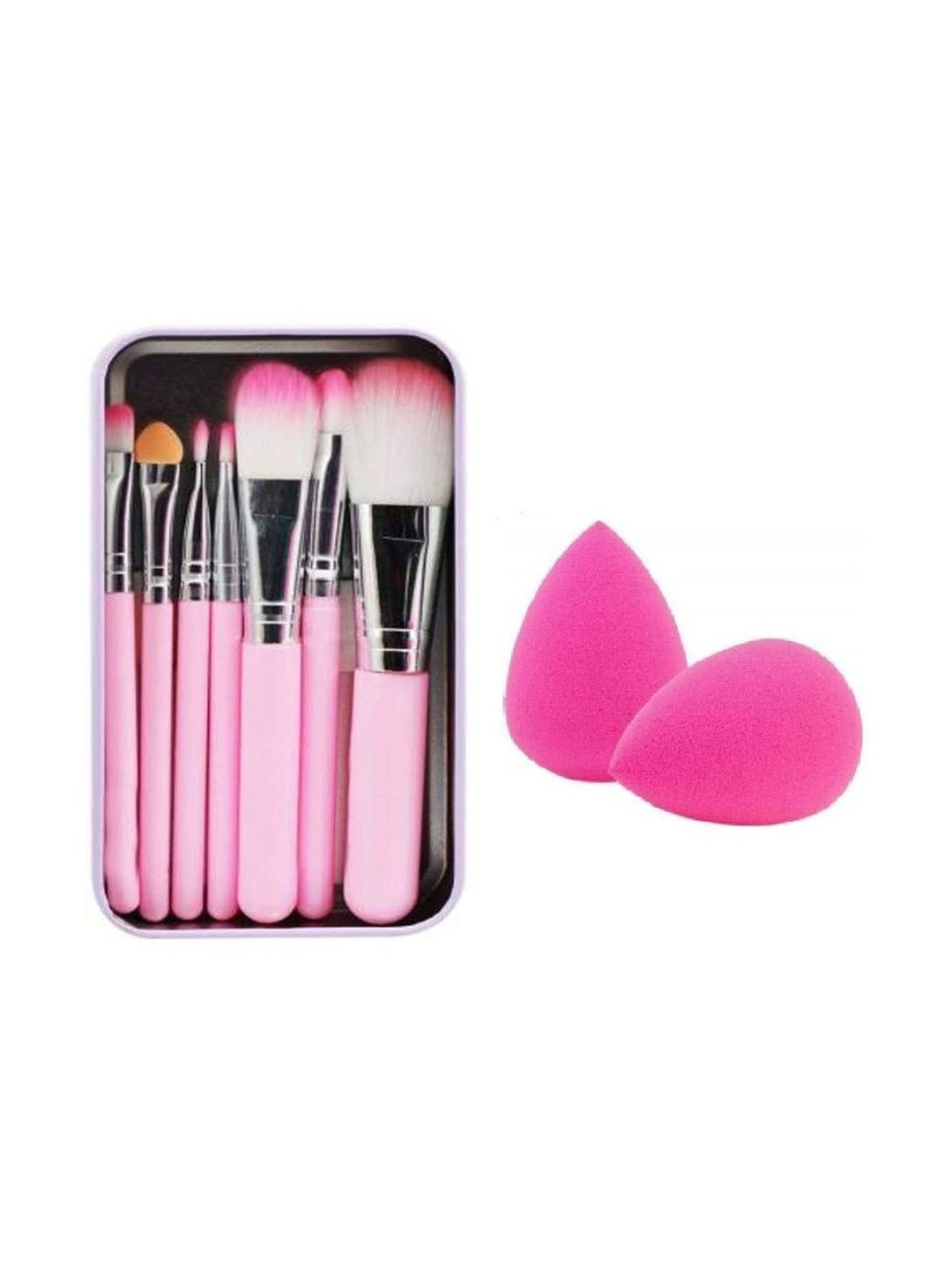D1healthcare Set Of 9 Soft Bristles Makeup Brushes Set With Beauty Blender & Storage Box