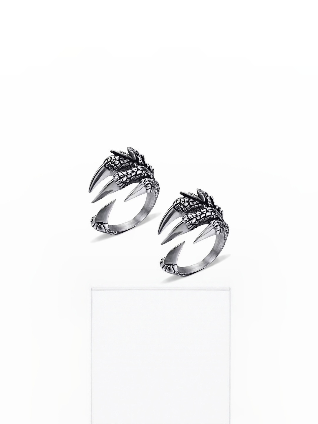 Teeragaj Set Of 2 Claw Shape Adjustable Finger Rings
