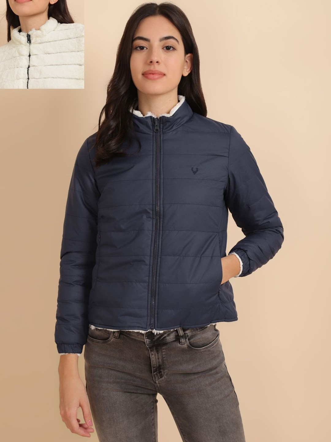 Allen Solly Woman Reversible Open Front Jacket