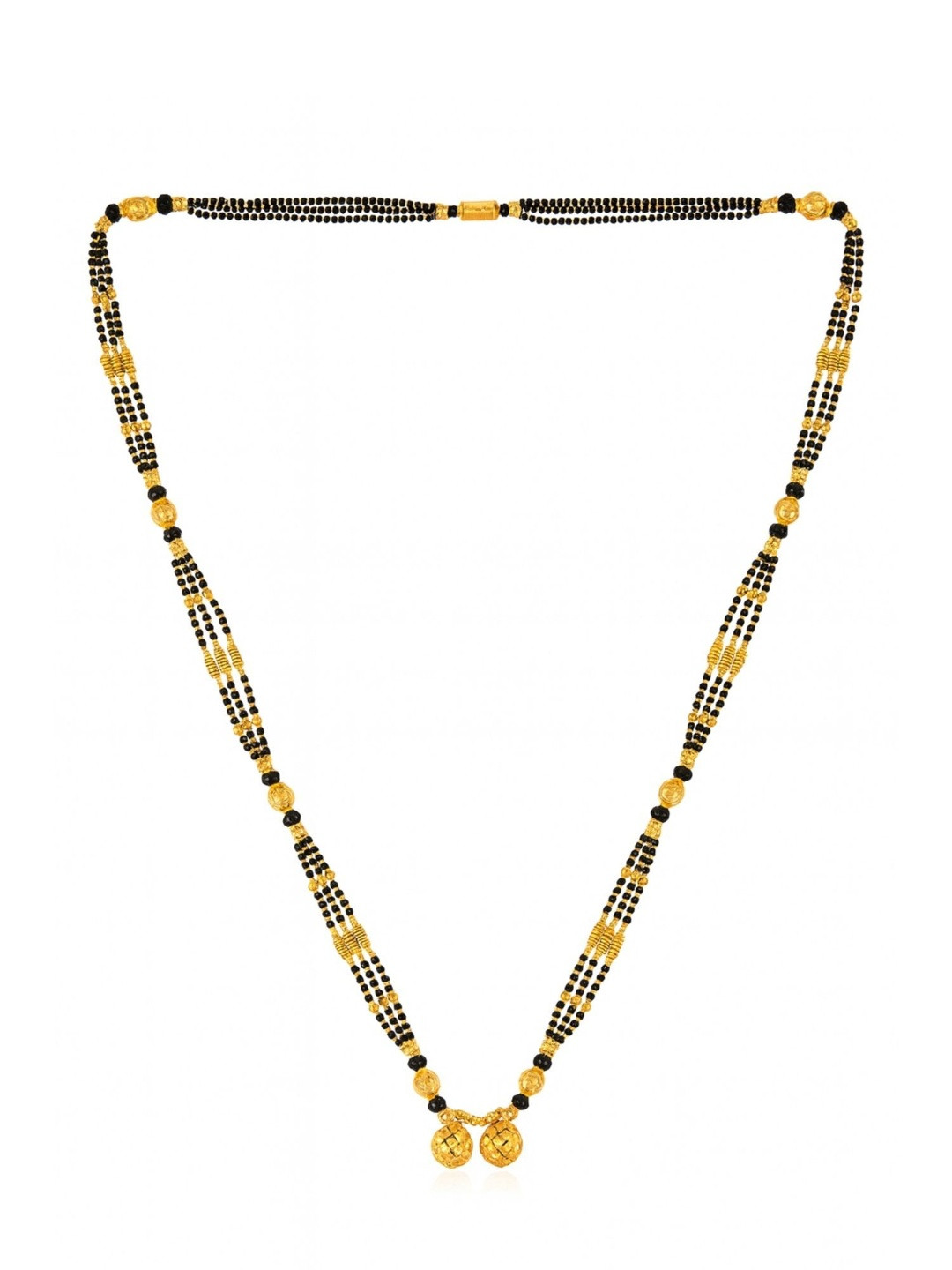 Digital Dress Room Gold-Plated Artificial Beaded Two Vati Mangalsutra
