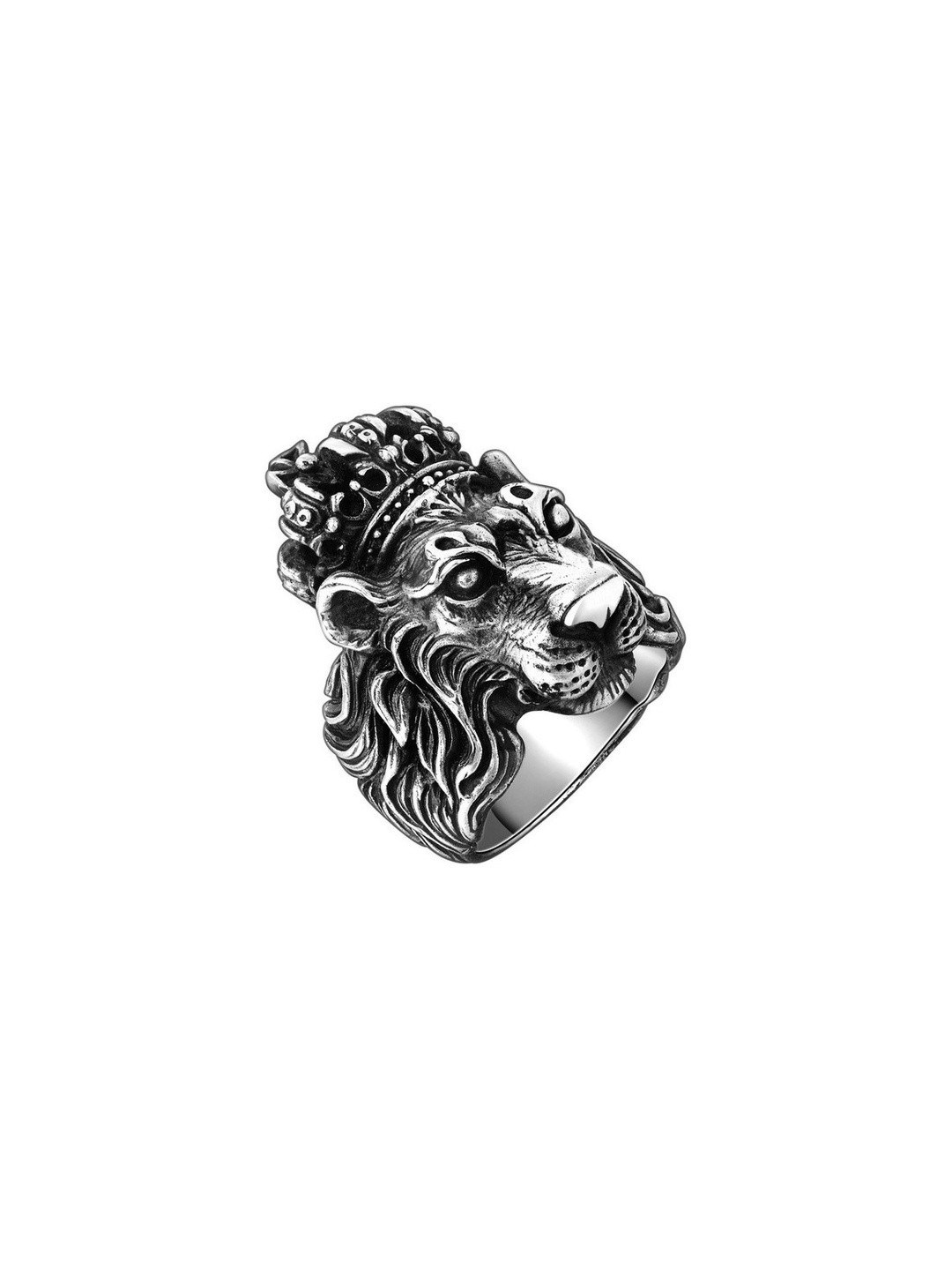 Teeragaj Set Of 3 Stones Studded Lion & Eye Adjustable Finger Rings