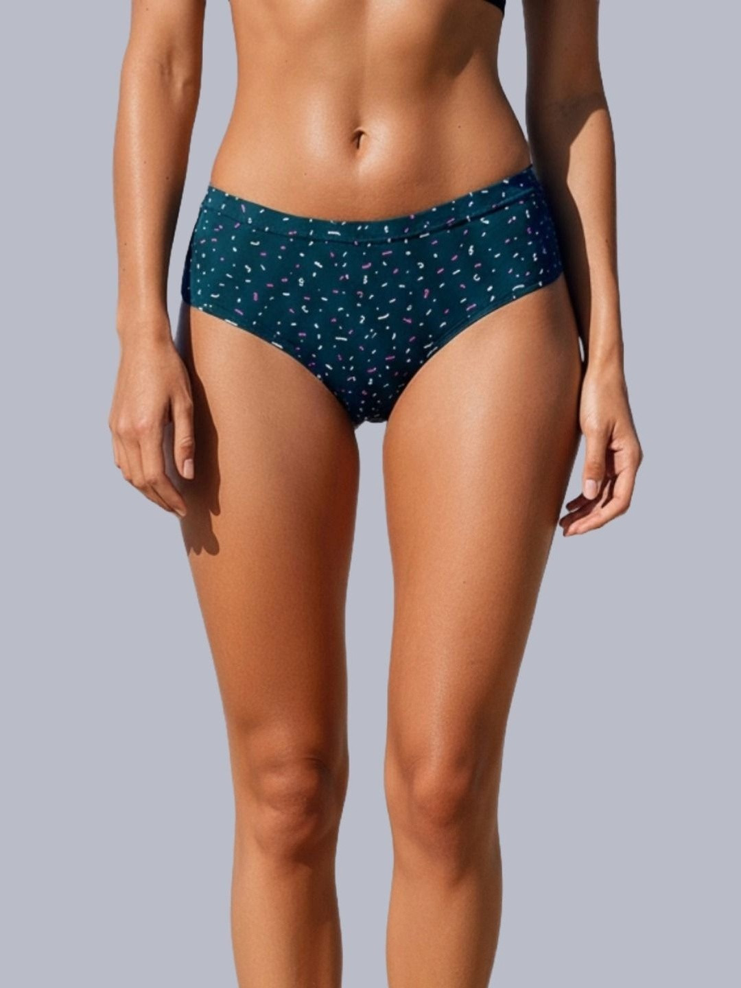 Eden Pack Of 3 Printed Cotton Medium Rise Full Coverage Hipster Briefs