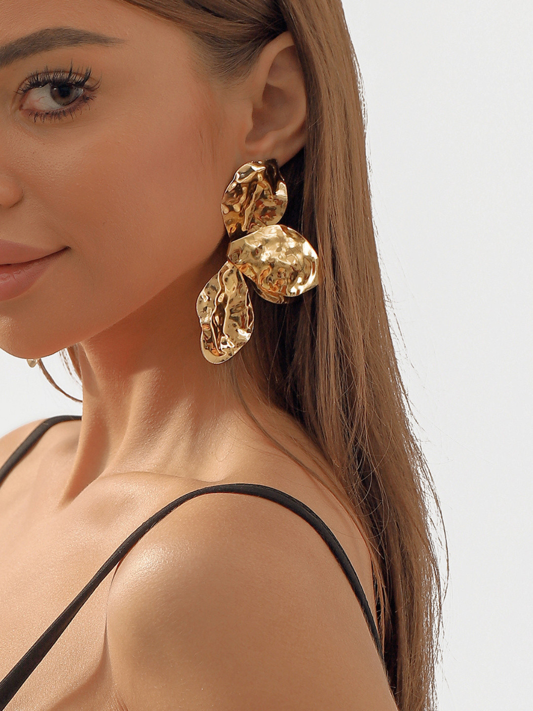 ShopSiiri Look at me Bloom Statement Earrings 18k Gold Plated Anti Tarnish
