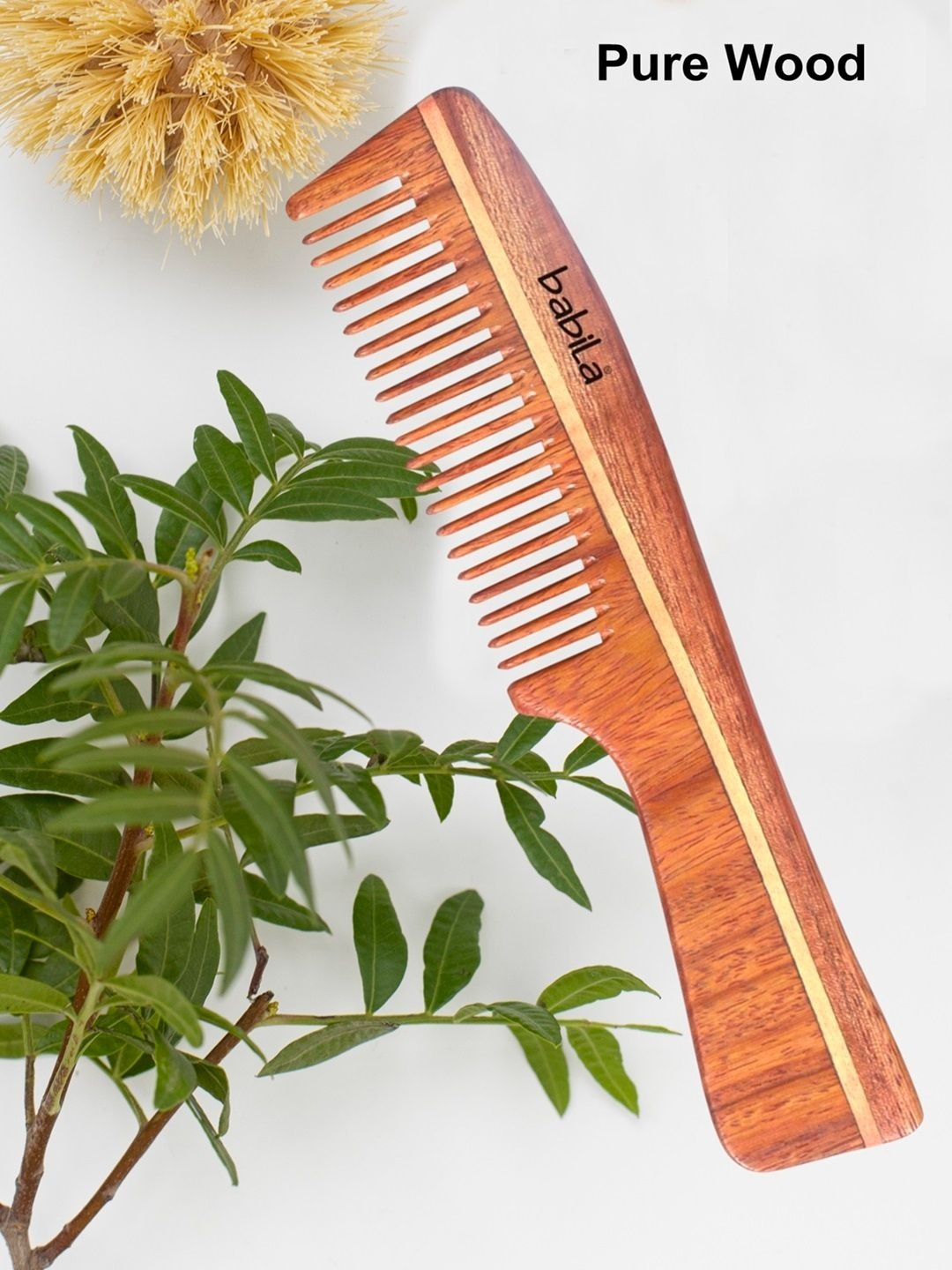 babila Wooden Hair Comb Reduce Hair Fall  - WC-V013