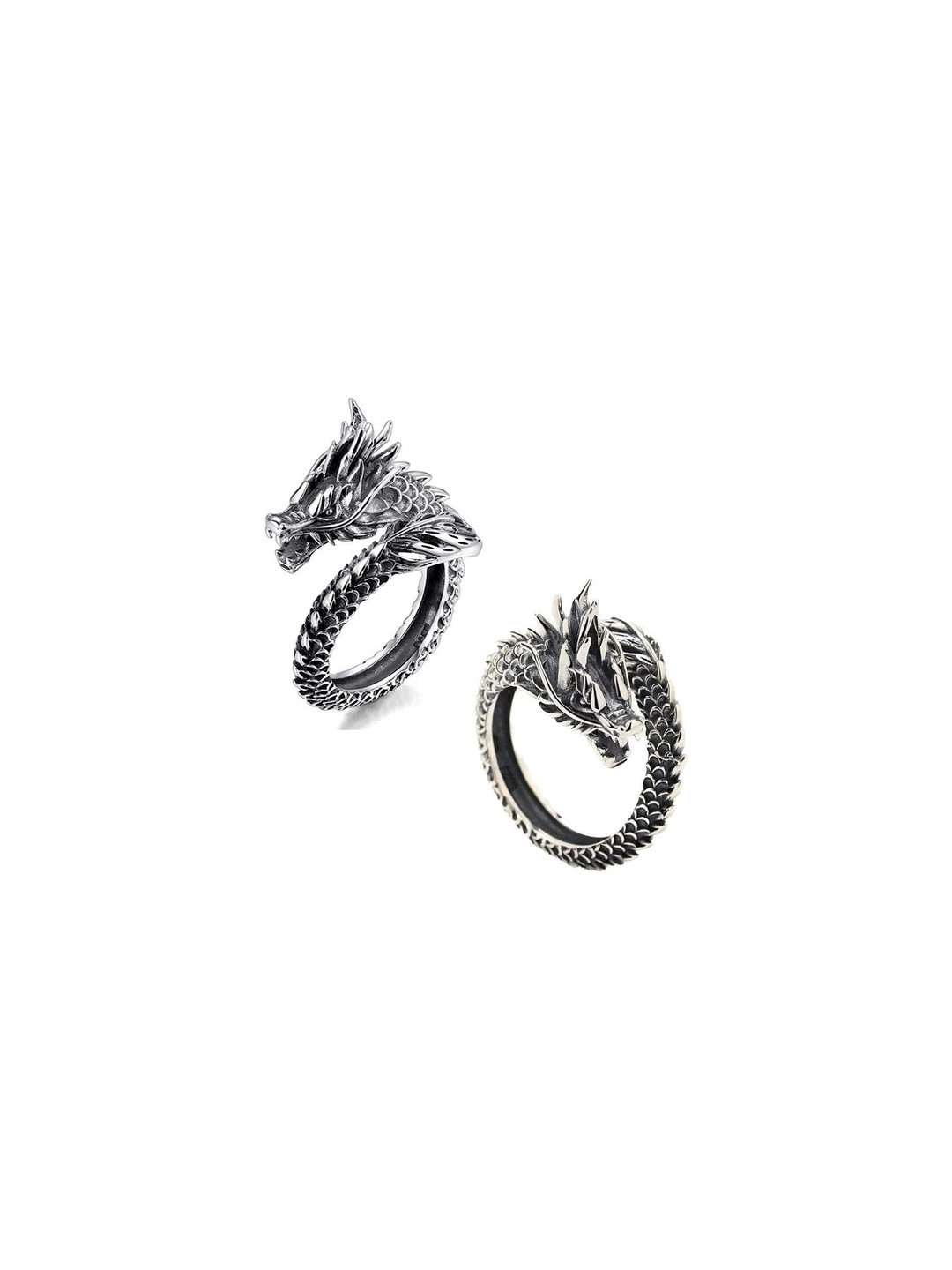 Teeragaj Set Of 2 Dragon Shaped Finger Ring