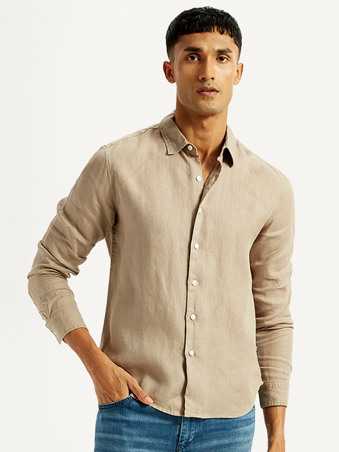 Levis Redloop Classic Slim Fit Linen Casual Shirt