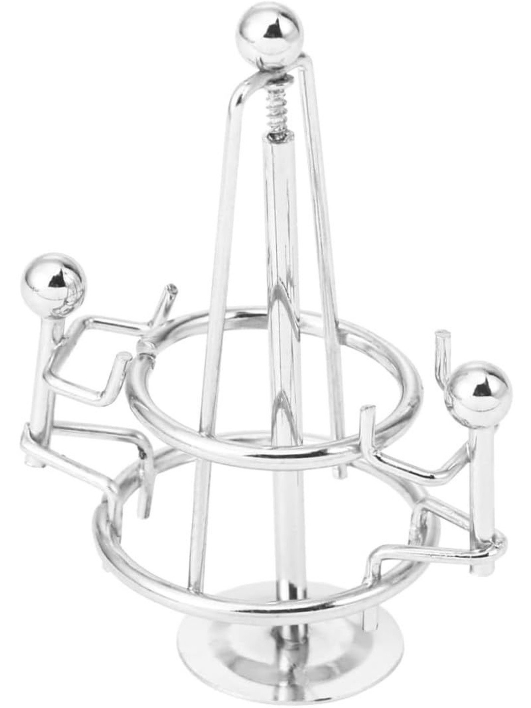 AUGEN Silver-Toned Balancing Pendulum Durable Innovative Stress Relief Curio Showpiece