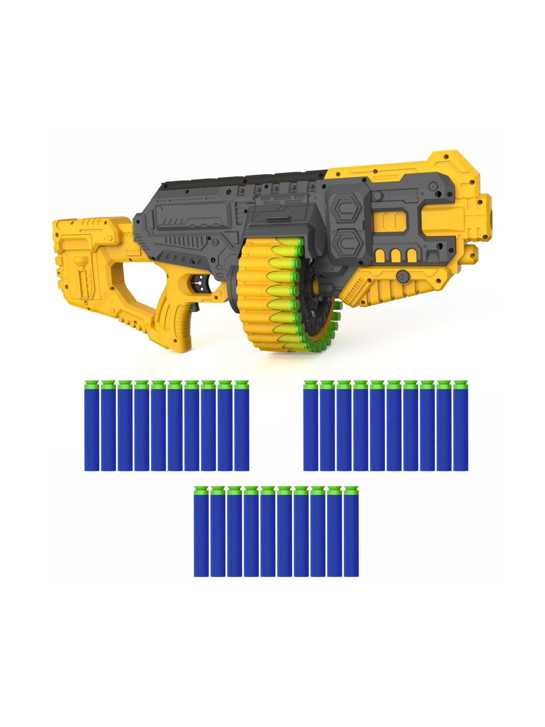 CHANAK Unisex Kids Street Viper Blaster Gun 30 Darts, 60 Ft Range, Rechargeable