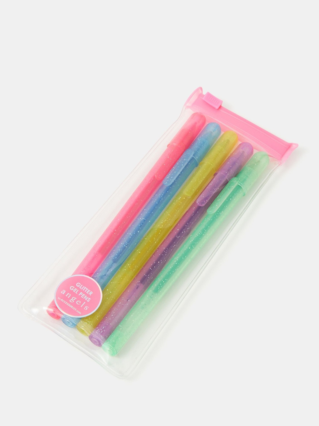Accessorize Girls Pink Set Of 5 Glitter Gel Pens