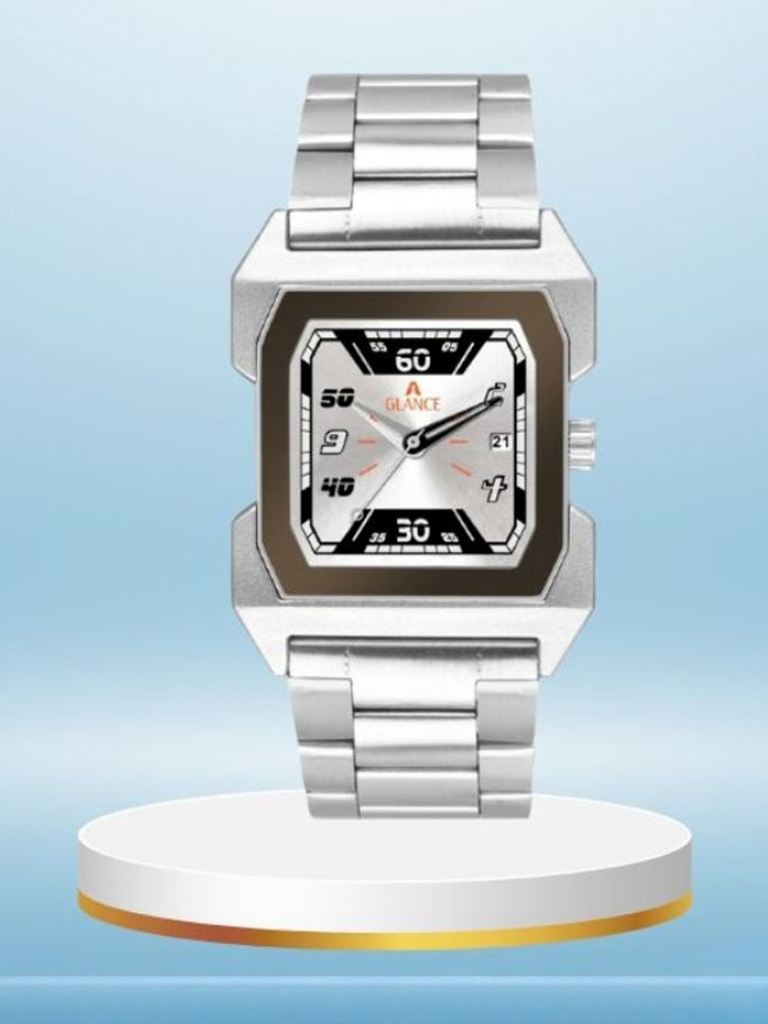 Aglance Unisex Rectangular Dial Analogue Watch New388_AG1574SM01