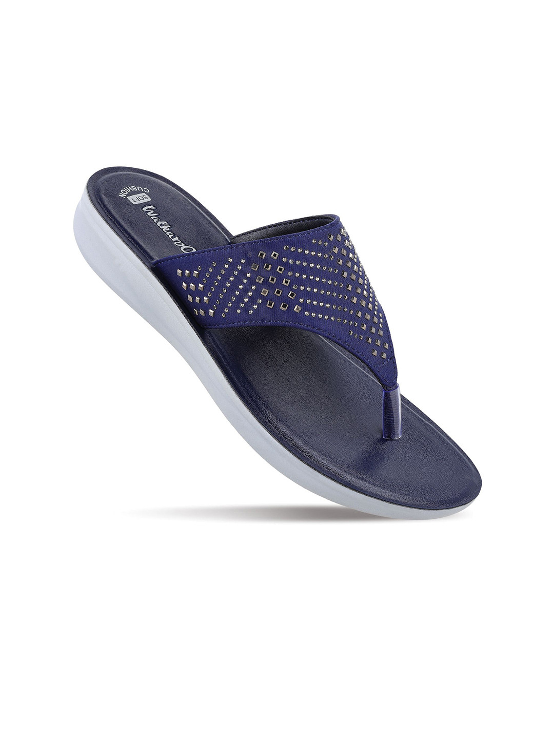 WALKAROO Women Navy Blue  Flat Sandals