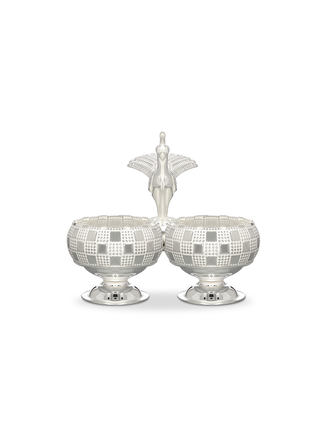 BHIMA Silver-Toned 925 Sterling Silver Ratna Vilas Kumkum Holder