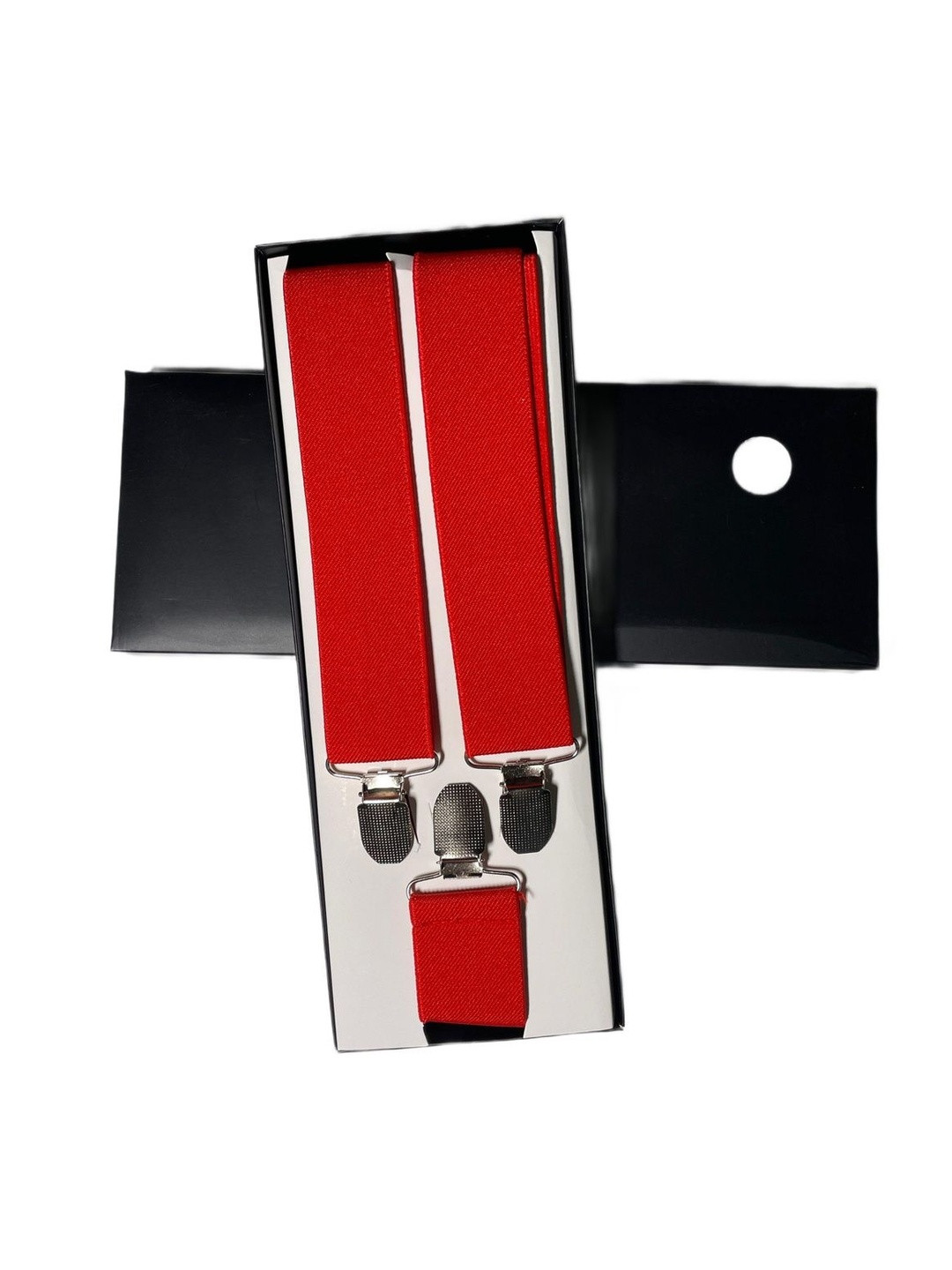 CALIXTO Men Red Y-back Suspenders