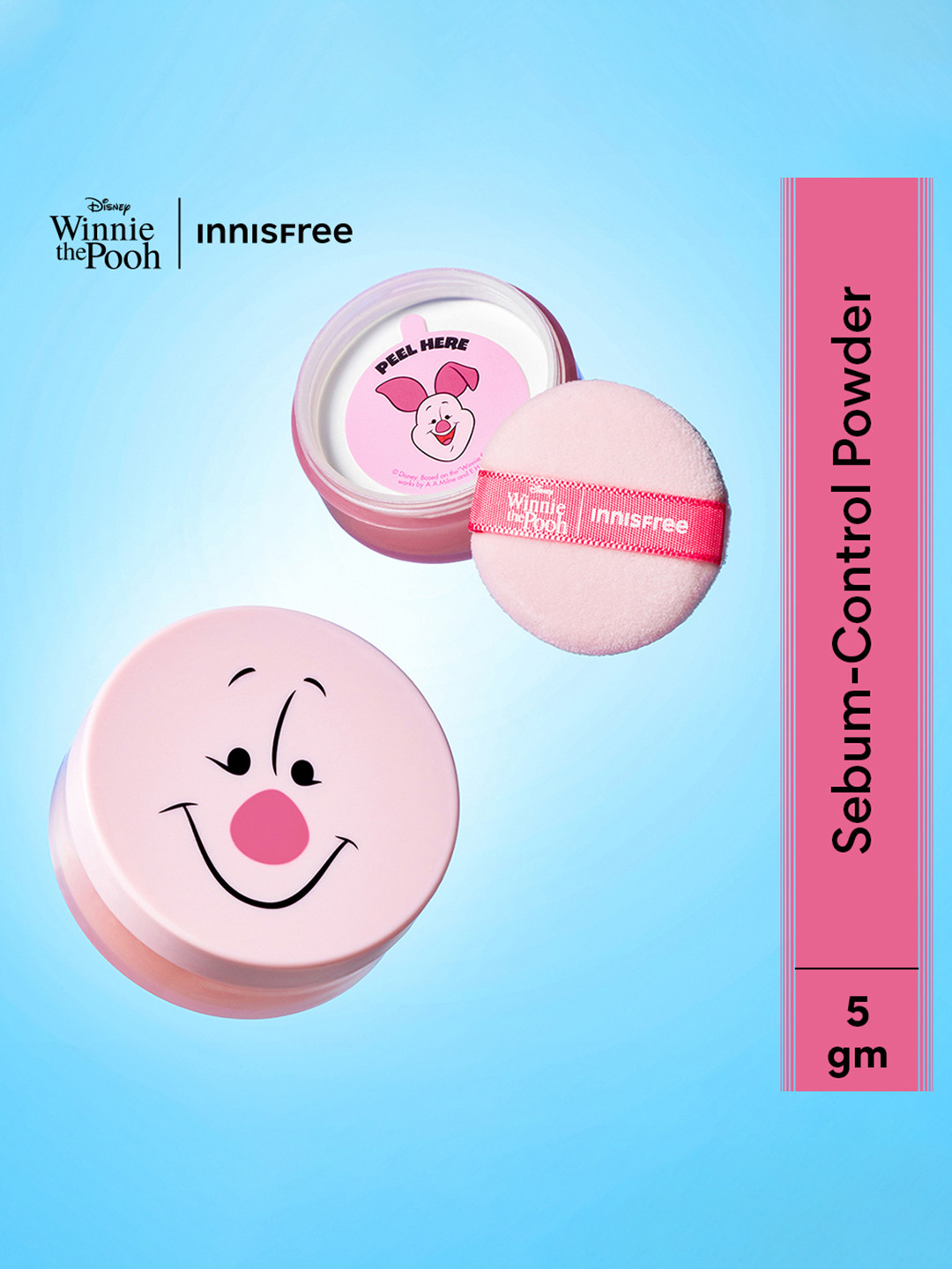 Innisfree Disney Winnie the Pooh Sebum-control Loose Powder 5g with Puff