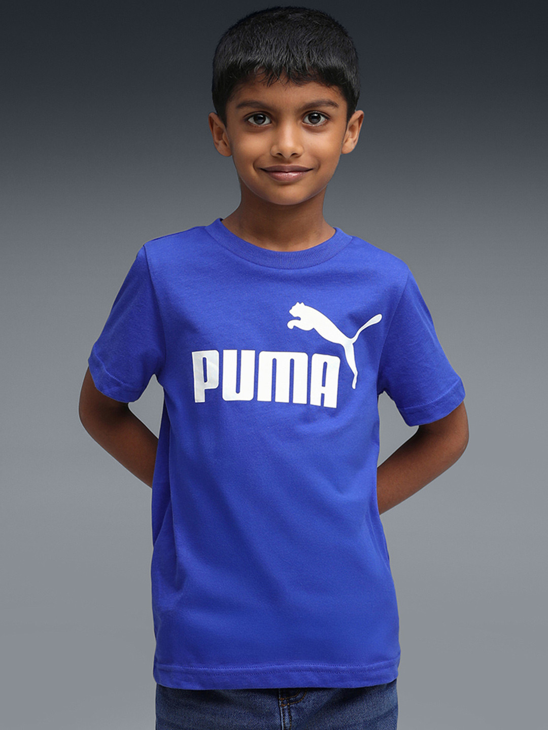 Puma Essentials No.1 Logo Boys Cotton Brand Logo T-shirt