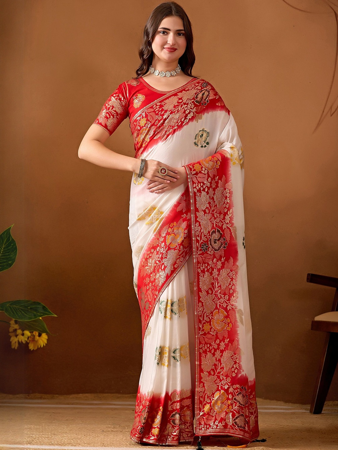 sareyavella Woven Design Zari Pure Cotton Handloom Mysore Silk Saree