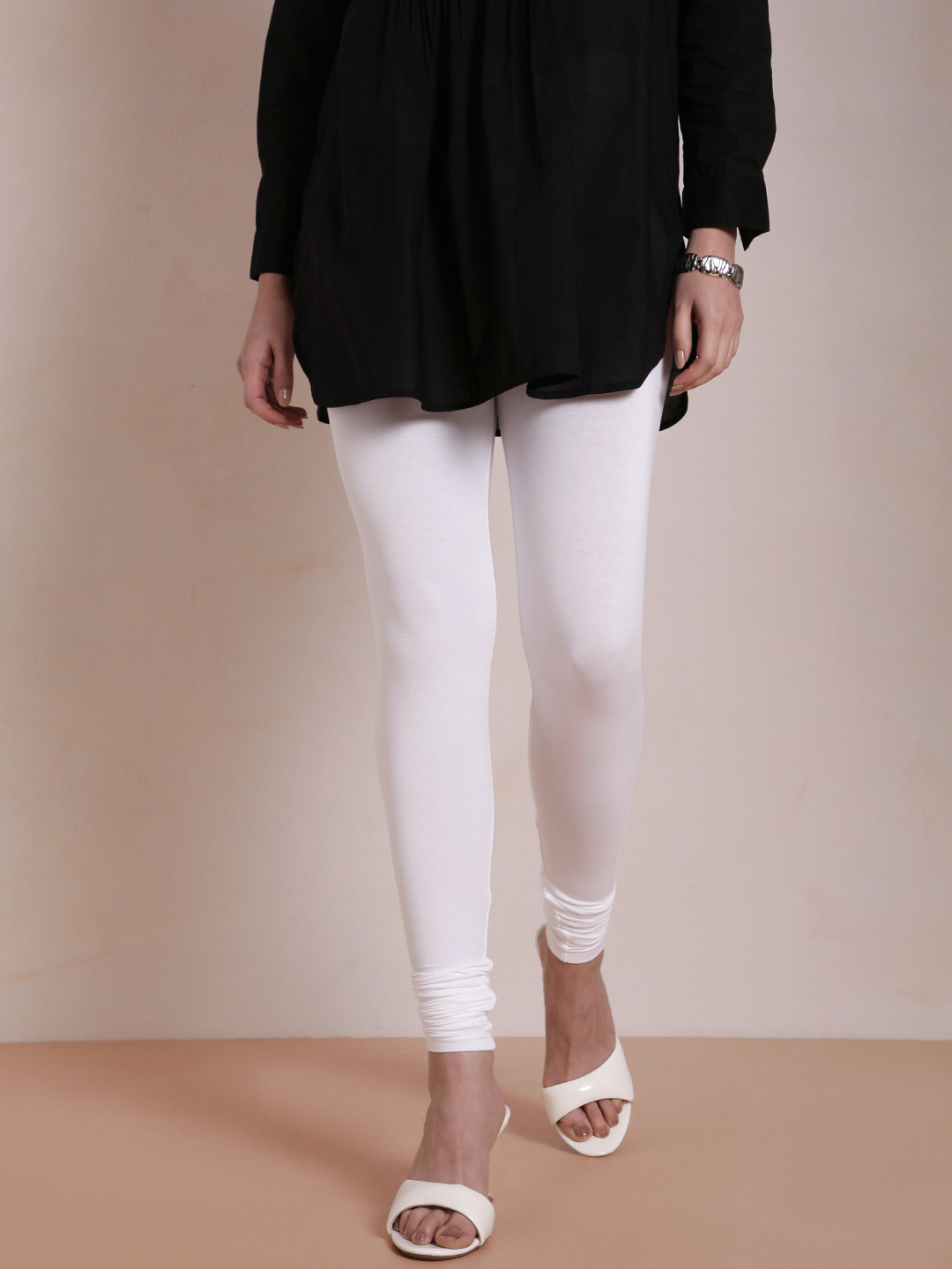 TWIN BIRDS Plus Size Women Super Stretch Churidar Length Leggings