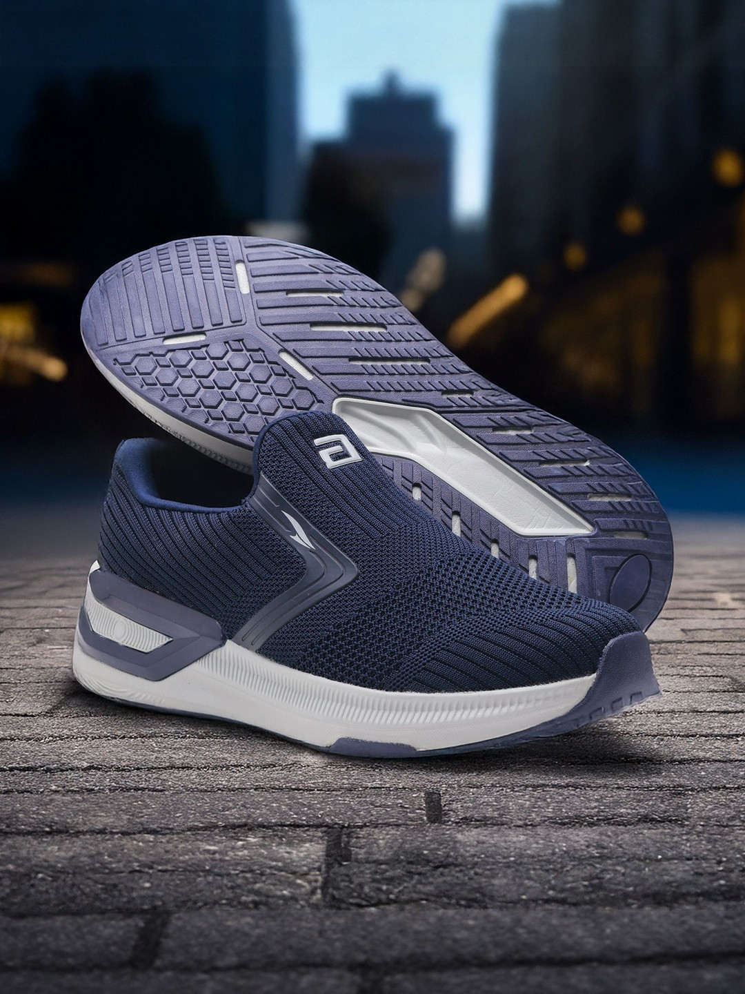 ASIAN Men Navy Blue Mesh Lace-Ups Sports Shoes