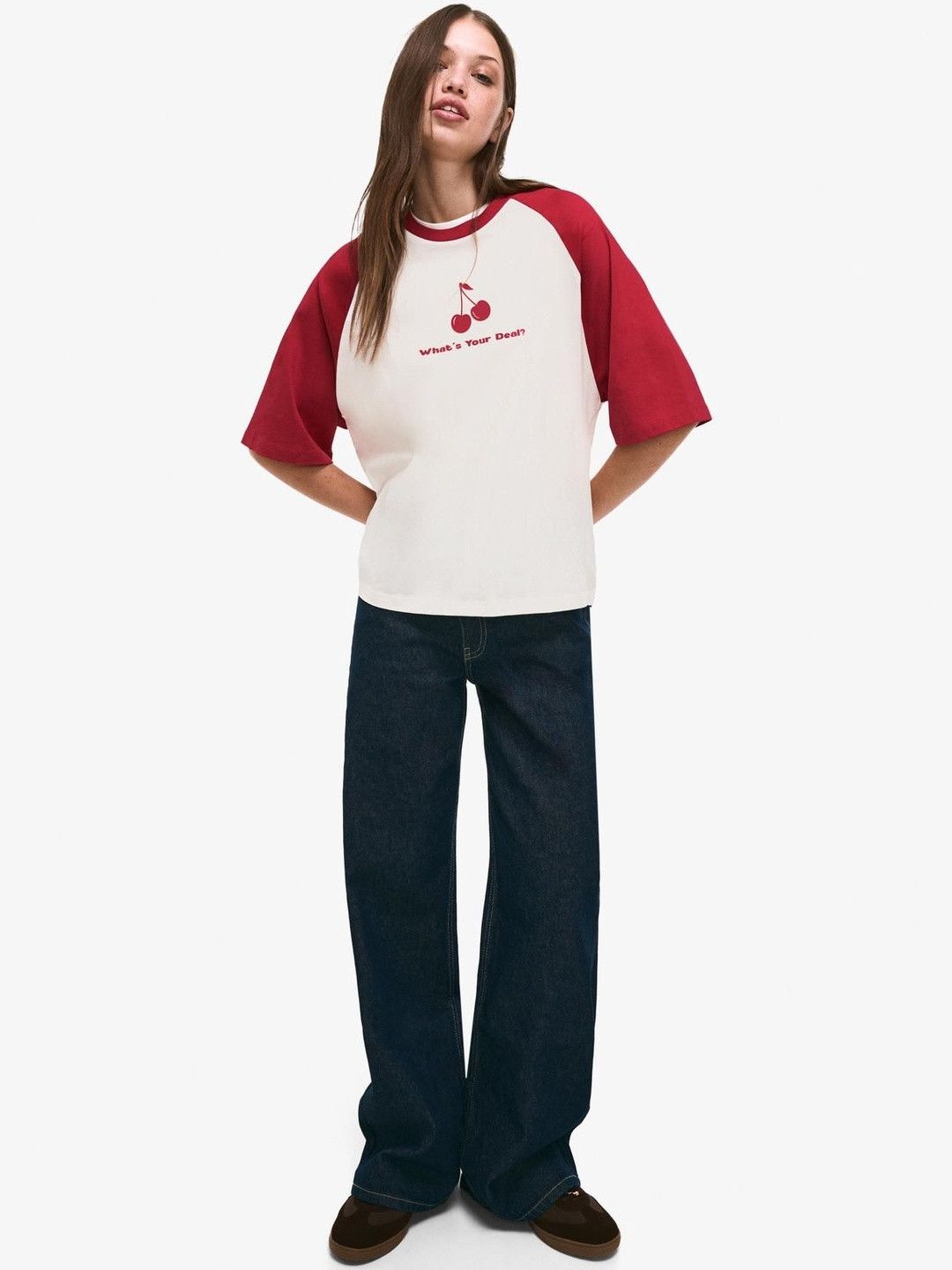 Bershka Women Short sleeve T-shirt with print