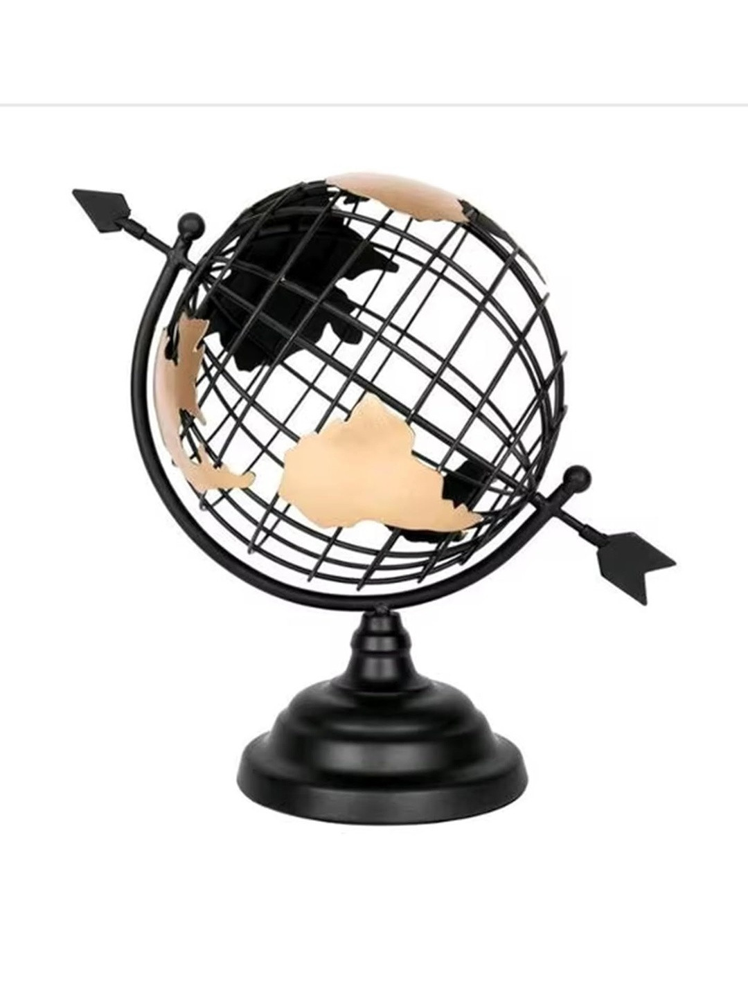 AUGEN Black Rotating Globe Statue Innovative Stress Relief Curio Showpiece