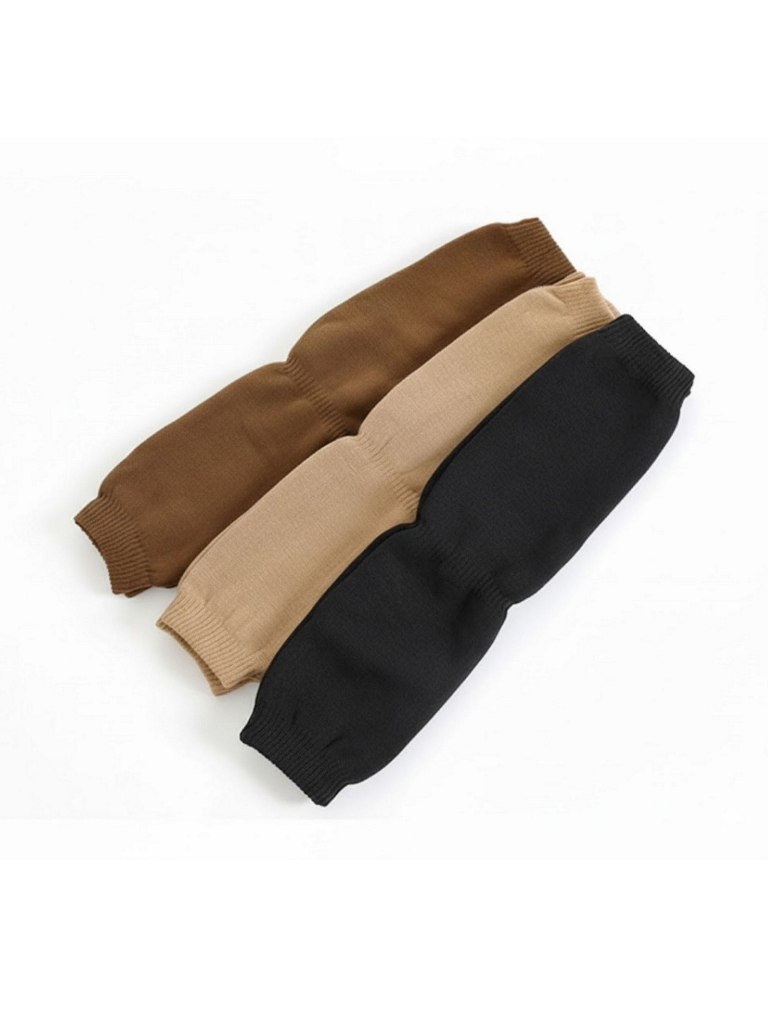 Infispace Unisex Pack Of 3 Ribbed Knit Design Knee-Length Leg Warmer Woollen Socks