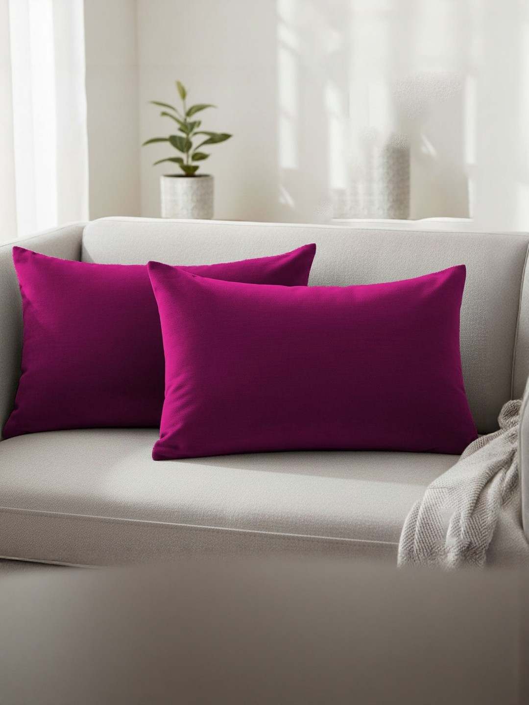 DADDY COOL Pink 2 Pieces Velvet Rectangle Pillow Covers