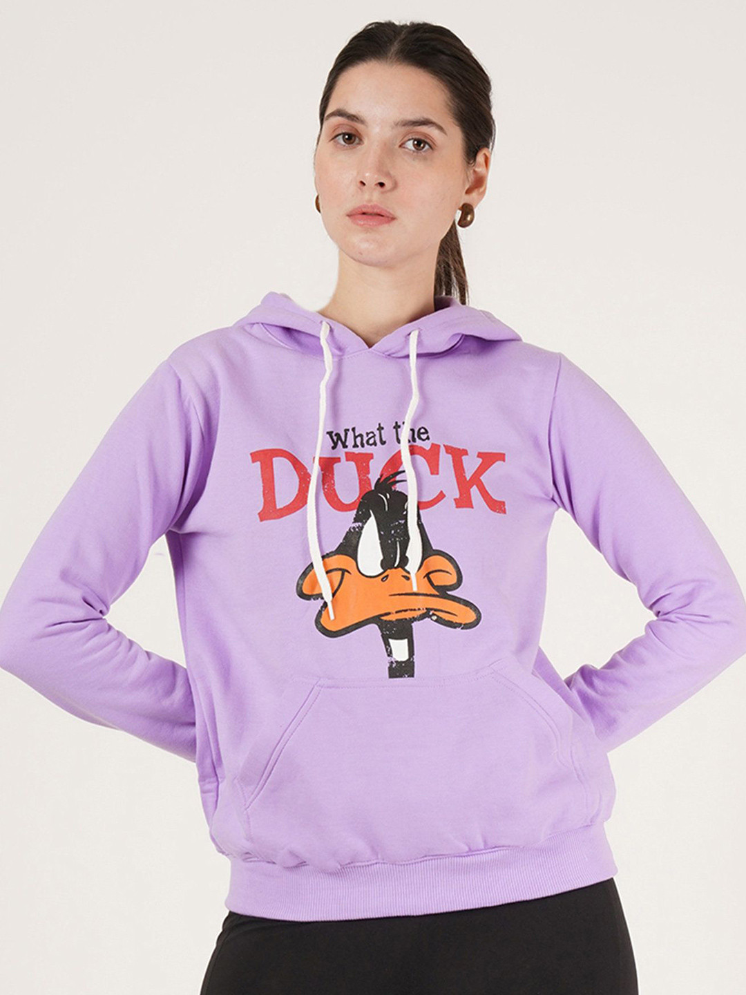Moda Rapido Women Disney Printed Hooded Long Sleeves Pullover Sweatshirt