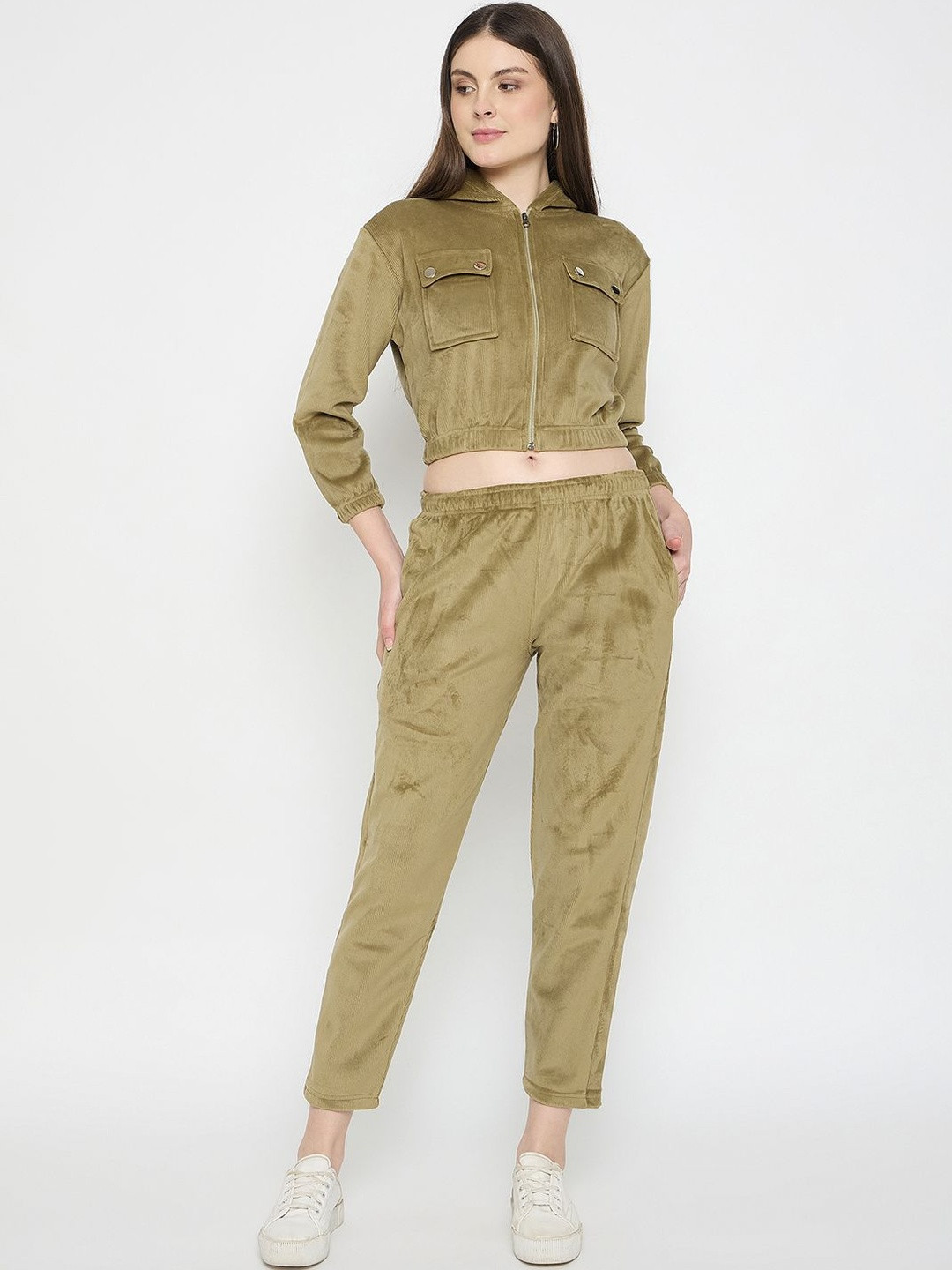 Camey Hooded Long Sleeves Sweatshirt With Joggers