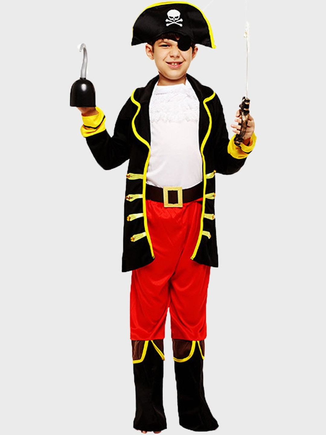 Little Surprise Box LLP Boys Coat One Eye Pirate Halloween Costume Fancy Dress