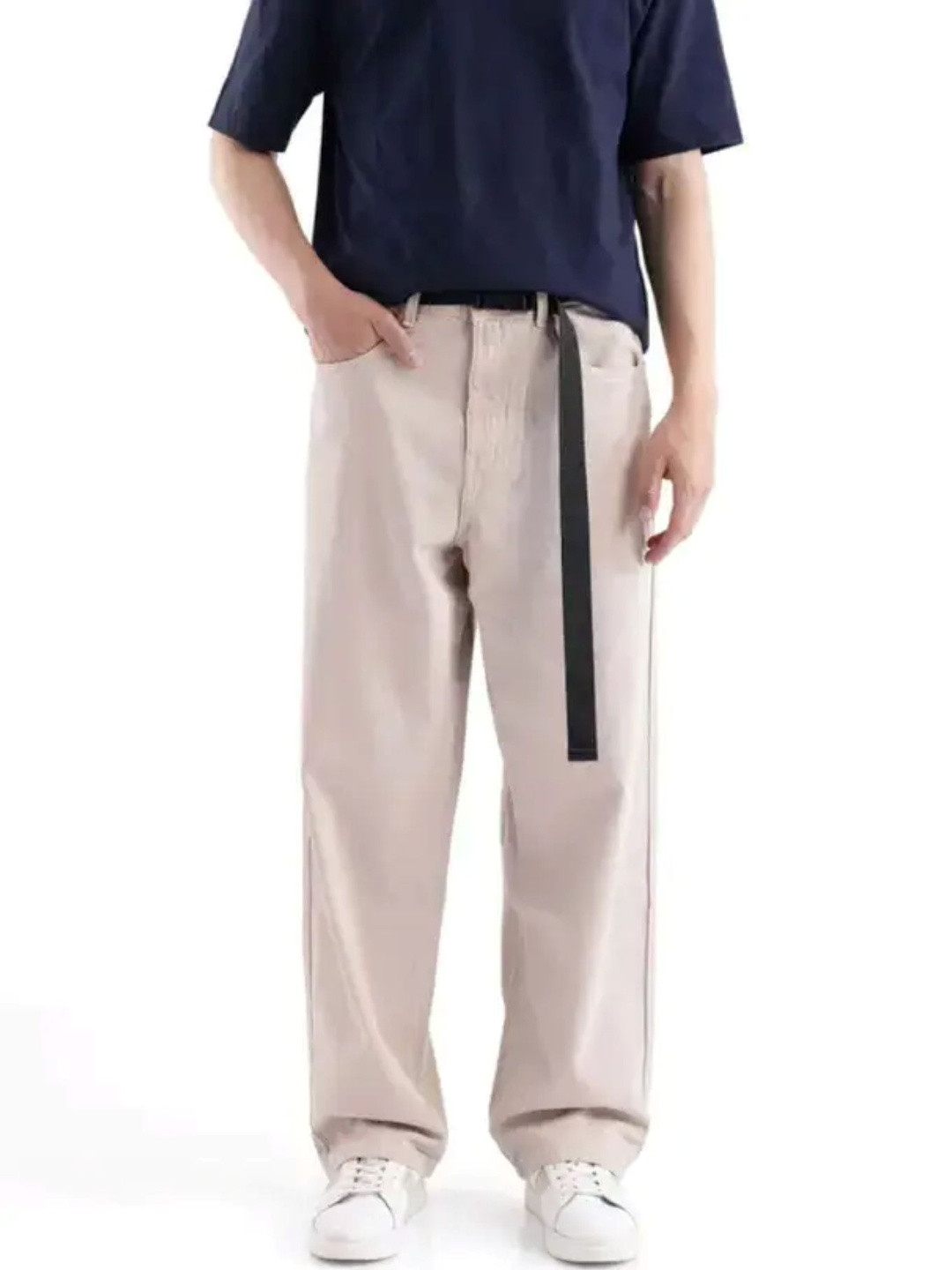 COMFITS Men Classic Mid-Rise Slouchy Fit Stretchable Jeans