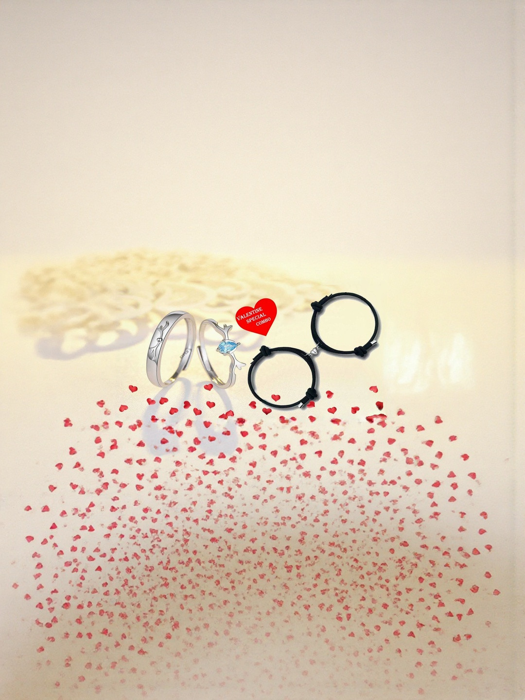J.S ENTERPRISES Unisex Set Of 4 Stainless Steel Finger Rings