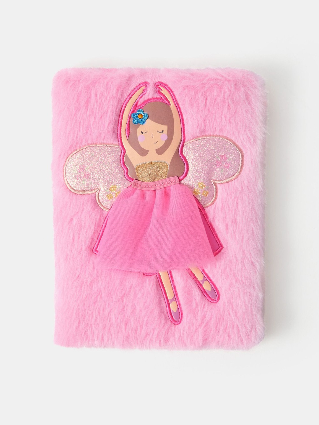 Accessorize Girls Pink Embroidered Fairy A5 Notebook