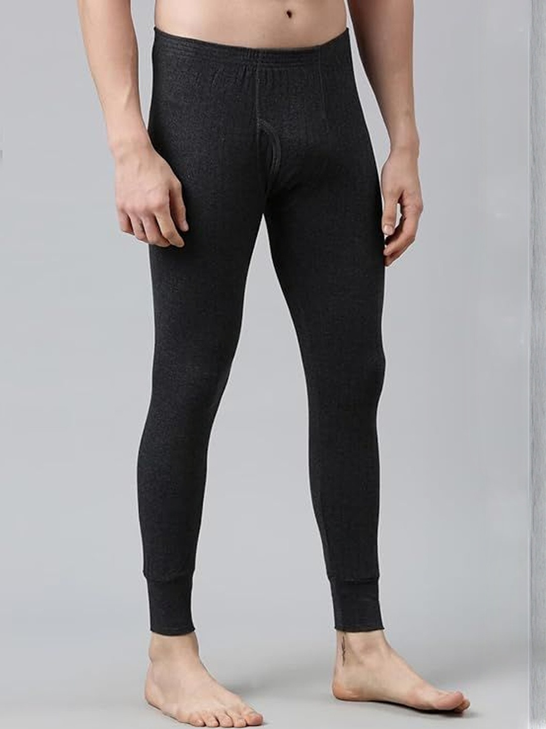 MACHO Men Ribbed Mid-Rise Thermal Bottoms