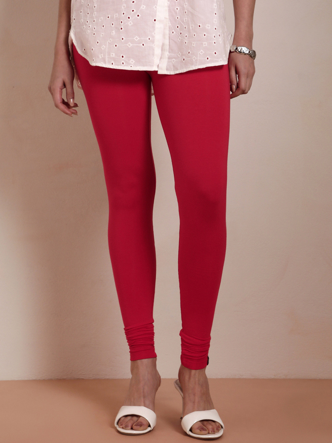 TWIN BIRDS Comfort-Fit  High-Rise Churidar-Length Leggings