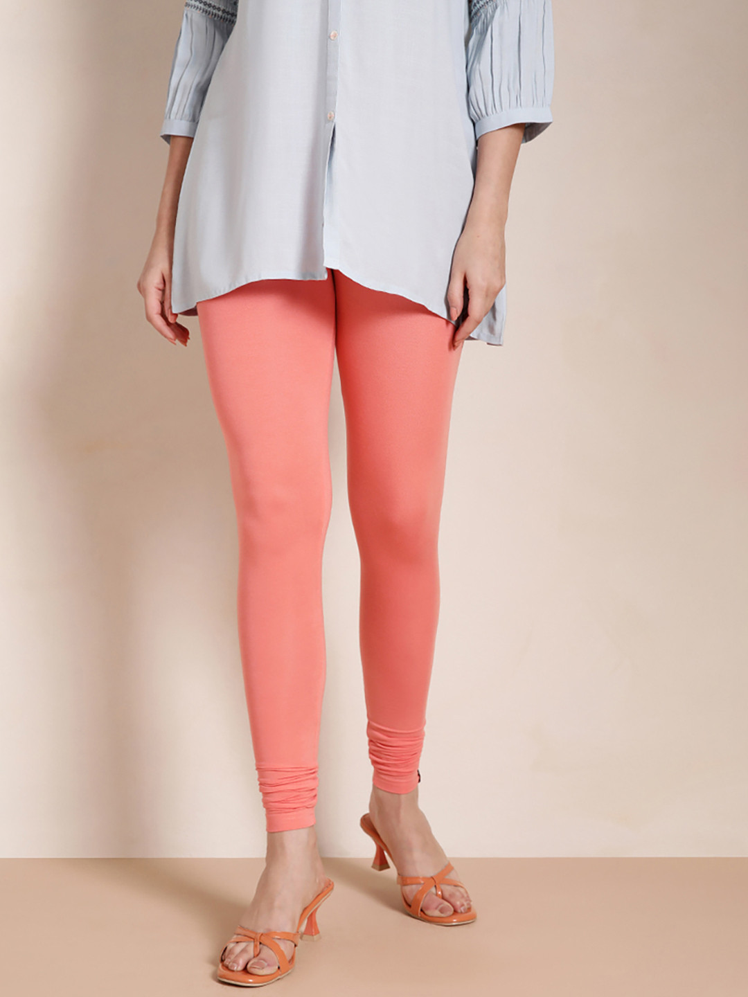 TWIN BIRDS Women Amber Flower High-Rise Churidar-Length Leggings