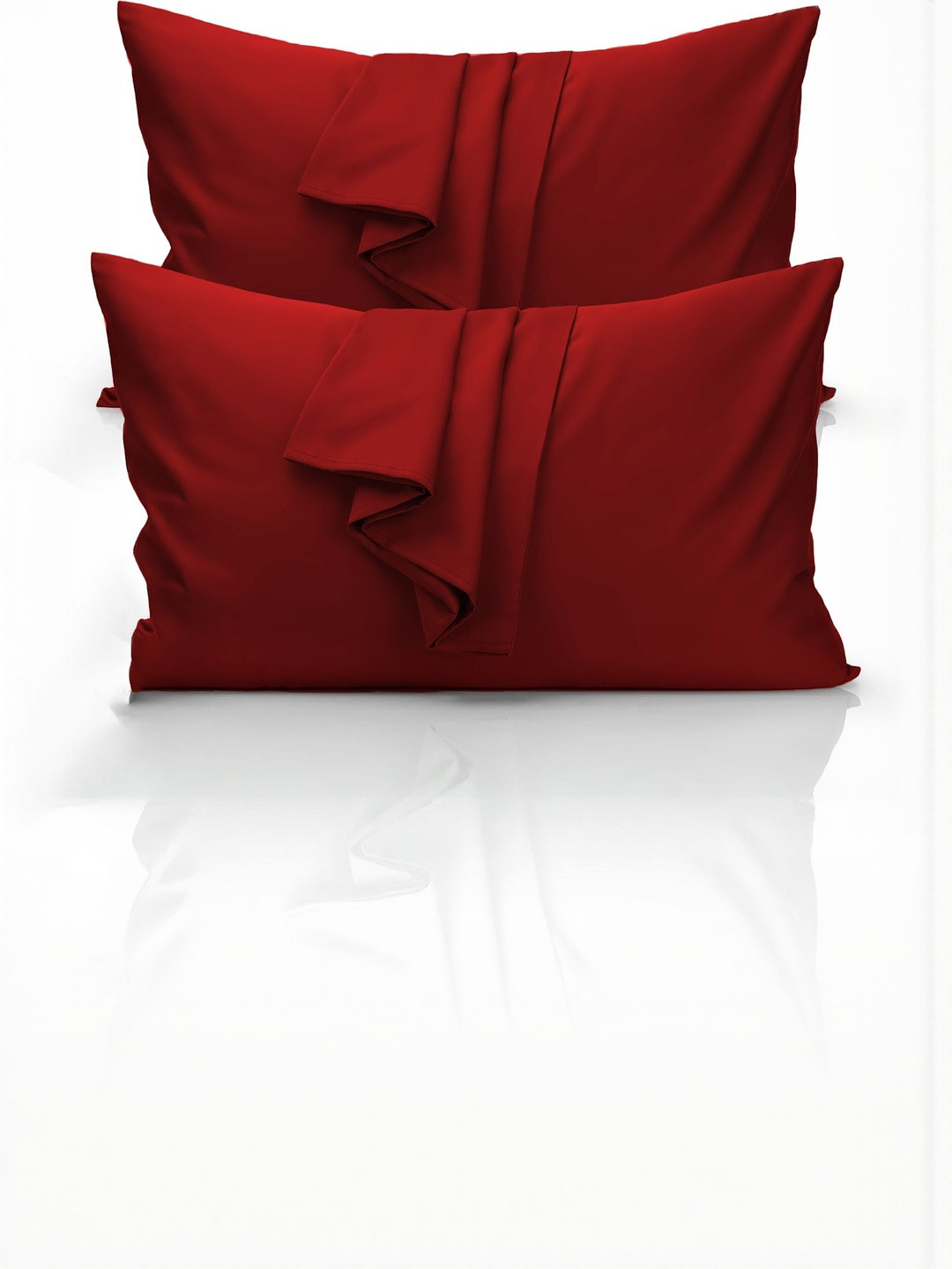 DADDY COOL Maroon 2 Pieces Pure Cotton Rectangle Pillow Covers