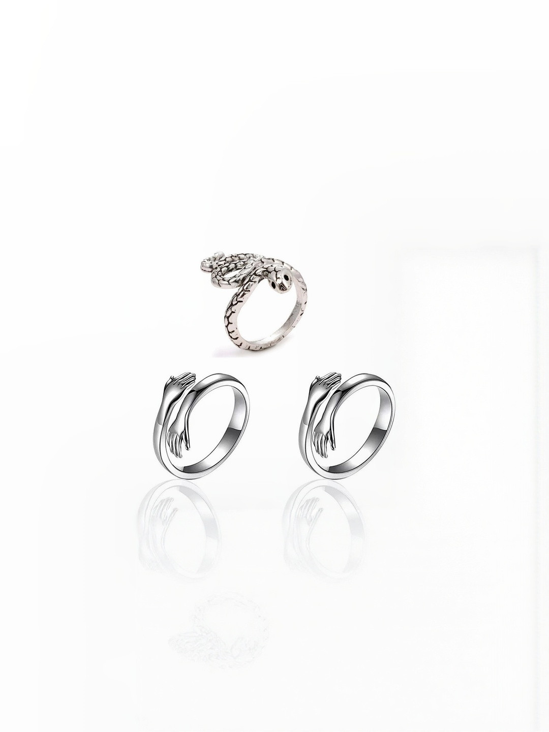 Teeragaj Set Of 3 Finger Ring